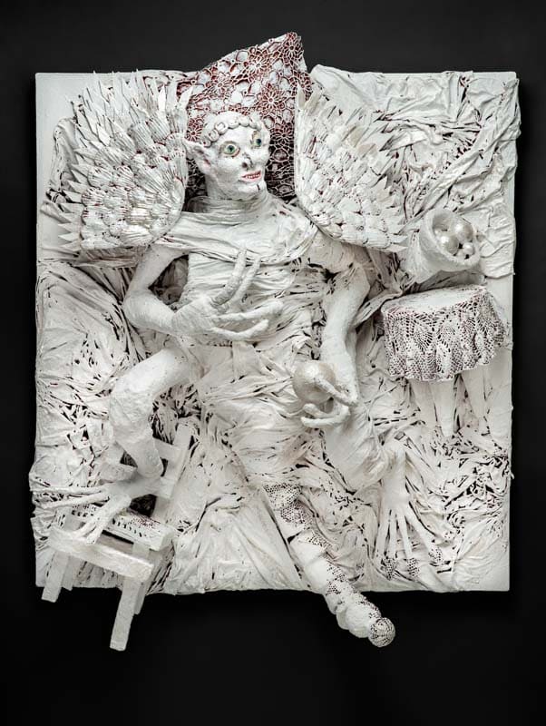 2013 / Wood, Styrofoam, Italian plaster, mixed media 72x58x22'' /  photo: don ross